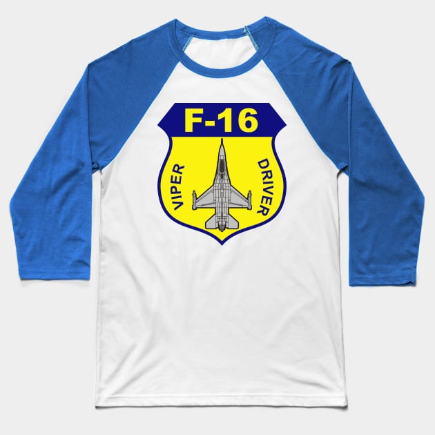 F16 Fighting Falcon Baseball T-Shirt by MBK